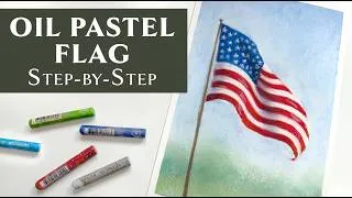 Thumbnail: Oil Pastel Drawing for Beginners Step by Step   American Flag