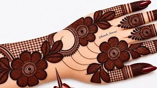 Thumbnail: रक्षाबंधन स्पेशल_Simple & unique mehndi design for back hand| letest mehndi design|mehandi ka design