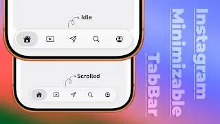 Thumbnail: Instagram App's Minimizable Tab Bar Using SwiftUI | Scroll to Minimize Tab Bar | Xcode 27