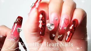 Thumbnail: Valentine Heart Nail Design❤️ | Nail Art Tutorial | GEL-X Tutorial | Make Nails ASMR |