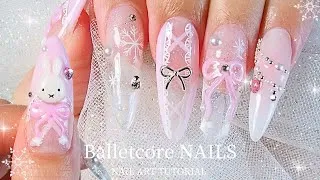 Thumbnail: Balletcore Nails | Miffy Nails | Make Nails ASMR | Nail Art Tutorial | GEL-X