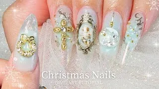 Thumbnail: Make Nails ASMR | 🎄Xmas Nail Art |  Nail Art Tutorial |  Vegan gel | Gel-X