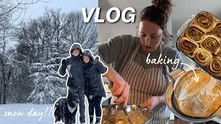 Thumbnail: baking SOURDOUGH, shopping + SNOW DAY! | VLOG