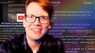 Thumbnail: Hank Green Admitted to Using AI. Then It Got Weird.