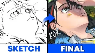 Thumbnail: My digital art process - SKETCH TO FINAL