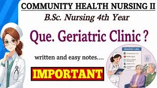 Thumbnail: Geriatric Clinic in Community Health Nursing B.Sc. 4th year #bscnursing #explore #viral  #nursing 