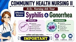 Thumbnail: Difference B/W Syphilis and Gonorrhea in  Nursing #bscnursing #explorepage #viralvideo #shorts 