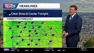 Thumbnail: Iowa weather: Drier and cooler air moving in tonight