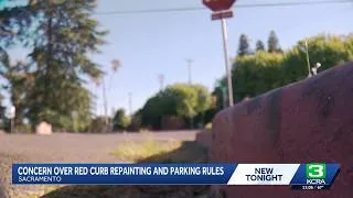 Thumbnail: Sacramento residents voice concerns over red curb repainting, parking rules