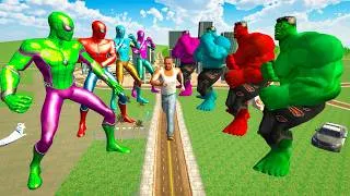 Thumbnail: Spiderman Became Devil Spider man, Franklin Save Hulk in Indian Bikes Driving 3d