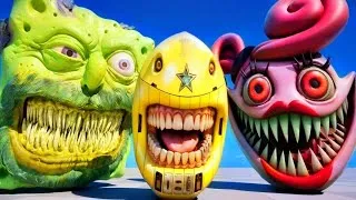 Thumbnail: PAC-MAN & ROBOT PACMAN vs SPONGEBOB PAC-MAN POPPY PLAYTIME PAC-MAN & HUGGY WUGGY & GRANNY Short film