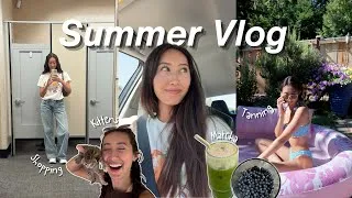 Thumbnail: Lazy Summer Vlog | Newborn kittens, brother’s birthday, shopping, tanning, matcha ☀️🍵
