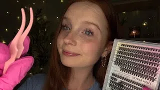 Thumbnail: ASMR Sweet Friend Does Your Lash Extensions Roleplay (spoolie nibbling) 🥥🫧
