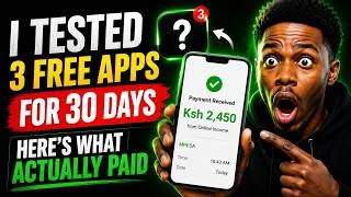 Thumbnail: I Tested 3 FREE Apps for 30 Days — Here's What Actually Paid (Kenya)