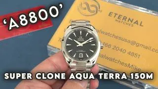 Thumbnail: SUPER CLONE Seamaster Aqua Terra 150m 38mm Black A8800