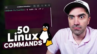 Thumbnail: 50 MUST KNOW Linux Commands (in under 15 minutes)