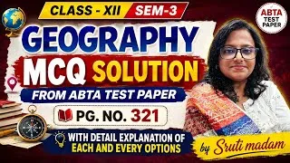 Thumbnail: ABTA TEST PAPER SOLUTION FOR CLASS-XII || SEM-3 || ✅GEOGRAPHY || WITH DETAIL EXPLANATION 