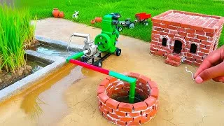 Thumbnail: diy tractor mini well water pump diesel engine science project ||  @KeepVilla