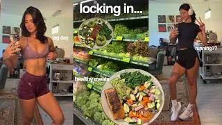 Thumbnail: LOCKED IN: leg workout, running, healthy meals & building a routine