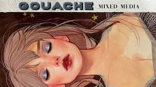 Thumbnail: GOUACHE MIXED MEDIA // gouache + colored pencil