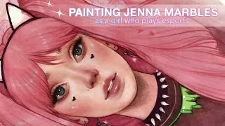 Thumbnail: Painting Jenna Marbles as a girl who plays Esports