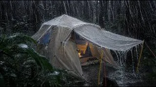 Thumbnail: FLOOD REACHED THE TENT TERRACE‼️SOLO CAMPING in Heavy Rain