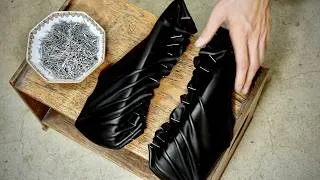 Thumbnail: Making HANDMADE Classic Wholecut Oxford Shoes in Black Calf Leather