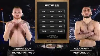 Thumbnail: Anatoly Kondratyev vs. Azamat Pshukov|Full Fight |ACA 200