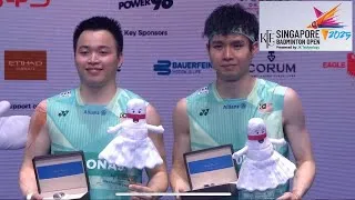 Thumbnail: What a FINAL ! Aaron Chia Soh Wooi Yik vs Seo Seung Jae Kim Won Ho | Singapore Badminton Open 2025