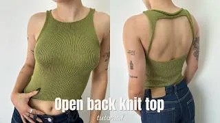 Thumbnail: Knit backless tank top I Kenikse Crochet