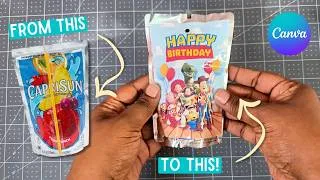 Thumbnail: Super Easy Caprisun Label Design and Assembly Tutorial w/ Canva
