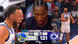 Thumbnail: STEPH CURRY IS NOT HUMAN! 🔥 Warriors 13-Point Comeback vs Clippers | NBA Play-In 2026