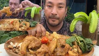 Thumbnail: Local chicken // desi murga Mukbang with winged beans and zing zing pata // Kents vlog.