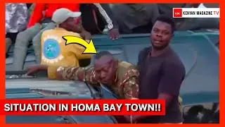 Thumbnail: BREAKING!! Police protecting Linda Mwananchi HURT BADLY as Goons Attack them in Homa Bay Town