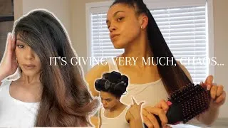 Thumbnail: Trying the Revlon Blow Dry Brush and Curlers on my curly hair for the first time + REVIEW