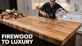 Thumbnail: Transforming Ugly Wood Scraps Into a Luxury Epoxy Countertop