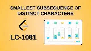 Thumbnail: Smallest Subsequence of Distinct Characters | Leetcode 1081 | Java | Hindi