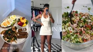 Thumbnail: What I Eat in a Day | Grocery Shopping + Simple High-Protein Meals + Oner Active Try On