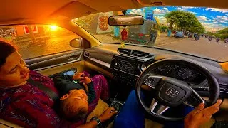 Thumbnail: ASMR Honda Amaze 4K POV 🚗Evening Drive to Arcade Game Zone with my Naughty Kid and Wife.