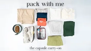 Thumbnail: The capsule carry-on | Minimal travel capsule & pack with me | Summertime colour palette
