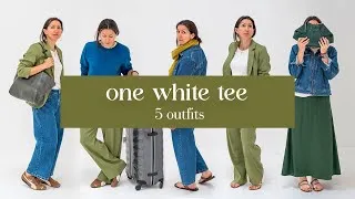 Thumbnail: 1 White t shirt - 5 outfits | Spring 2025 | white t shirt styling | know your neutrals | Part 2