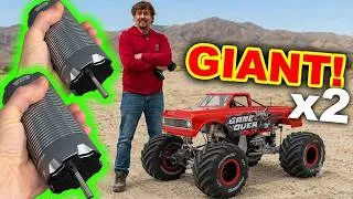 Thumbnail: 2x Worlds Biggest Motors in Worlds Biggest RC Car (too much!!)