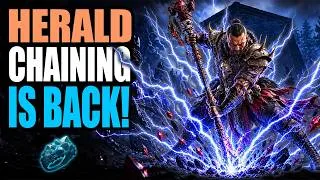 Thumbnail: I Made HERALDS CHAIN! Flicker Strike + Falling Thunder Monk | PoE 2 0.5