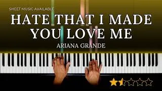 Thumbnail: Ariana Grande - Hate That I Made You Love Me (Late Beginner Piano Tutorial)