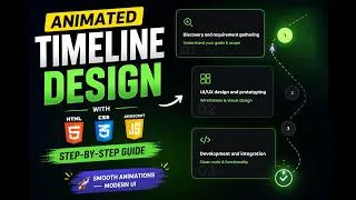 Thumbnail: Animated Timeline Website Design with HTML CSS & JavaScript 🚀 | Modern UI Design