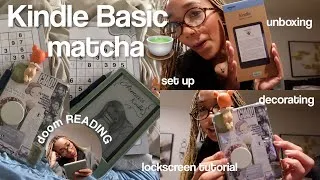 Thumbnail: New Kindle Basic unboxing (matcha🍵) + set up + review | kindle 11th gen, kindle unlimited