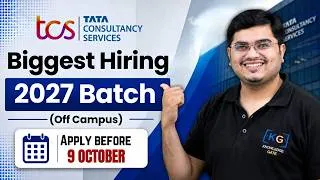 Thumbnail: TCS Off Campus Hiring 2027 Batch | Apply Before 9 October | Complete Details