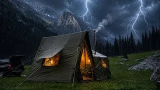 Thumbnail: POWERFUL THUNDERSTORM CAMPING ⛈️ | HEAVY RAIN ALL NIGHT, STARS AFTER THE STORM