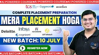Thumbnail: Complete Placement Preparation Roadmap 2026 | MERA PLACEMENT HOGA | Batch Starts 10 July