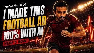 Thumbnail: How I Created a Cinematic Football Commercial Using Only Claude + Higgsfield